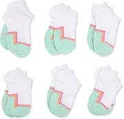 [Jefferies Socks] Little Girls' Fuzzy Toes Low Cut Socks (Pack of 6)