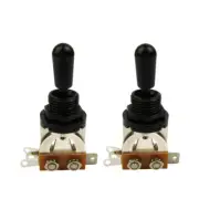 2pcs SG LP Style Guitar 3-Way Switch Pickup Toggle Selector Switch Black Shaft