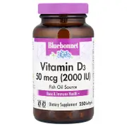 Bluebonnet Nutrition, Vitamin D3, 50 mcg (2,000 IU), 250 Softgels