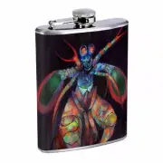 Bug Art Em1 Flask 8oz Stainless Steel Hip Drinking Whiskey