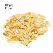 100Pcs Beads Pinch Clip Clasp Bail Hooks Necklace Pendant Clasps Jewelry Making