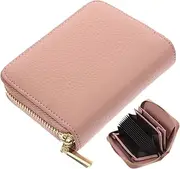 [COLLBATH] Leather Card Pouch Men Wallet Women Wallet Credit Card Wallet Zipper Design