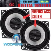 DD AUDIO D-X4b FIBERGLASS 4" 175W COAXIAL 2-WAY SILK TWEETERS CAR SPEAKERS NEW