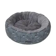 La Doggie Vita Pet Treats Round Bed With Removable Cushion Charcoal