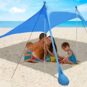 Beach Canopy Tent Sun Shade UPF 50+ for Outdoor Camping and Picnics