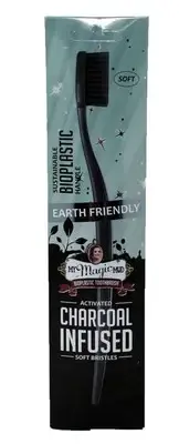 My Magic Mud Bioplastic Activated Charcoal Infused Soft Toothbrush PACK OF 3
