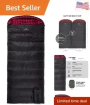 0 Degree Sleeping Bag - 0˚F Cold-Weather Sleeping Bag for Adults– Camping Mad...