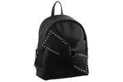 Milleni Fashion Ladies 27cm Backpack Outdoor Travel Work Bag w Bow Detail Black