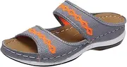 Cubicbee Women's Mesh Open Toe Orthopedic Arch Support Sandals,Retro Non-Slip Breathable Platform Walking Slippers Lightweight Comfortable Outdoor Beach Flat Sandals