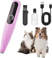 Dog Paw Trimmer with LED Light，Cordless Rechargeable Dogs Clippers，Low Noise Dog and Cat Clippers，Pet Grooming Clippers Hair Trimmer