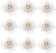 Beatifufu 10pcs Colorful Sequin Flower Stickers Lovely Applique Beading Patches for Creative Clothing Repair and Craft Decoration Unique Decorative Accessories for Jeans Bags and Hats