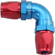 Aeroflow 90 Deg -20AN to -20AN Teflon Full Flow Hose Ends Blue Ptfe - AF593-20-20D