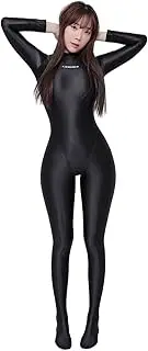 [LEOHEX] Satin Spandex Catsuit Shiny Full Bodysuit Womens Sexy Costume Unitard Zentai