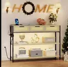 Entryway Table With Outlets And USB Ports, Console Hallway Living Room Draws