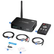 3in1 Bluetooth 5.1 Receiver Wireless NFC to RCA Stereo Audio Amplifier Adapter
