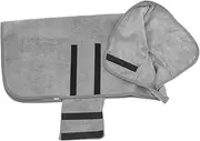 TOGEVAL Pet Bathrobe for Dogs Water Absorbent Cotton Drying Towel Breathable Dog Bath Coat Comfortable Easy to Wear Present for Pets Special Occasions