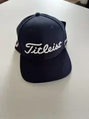 TITLEIST GOLF MEN'S TOUR SNAPBACK CAP HAT NAVY / WHITE NEW w/ TAG! FJ PROV1 LOGO