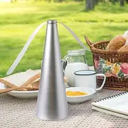 Lambu Fly Free, Entertaining Chemical Trap Repellent Fly Fan Indoor Outdoor Home, Keep Flies Away from Your Food, Camping BBQ Food Mosquito Fruit Fly Portable Repeller Fans Safe Insect Killer(Silver)