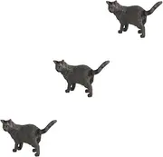 Ipetboom 3pcs Adorable Fake Cat Ornament Plastic Cat Model for Home Decor Photo Prop Artificial Cat Decor Home Decoration Simulation Cat Model