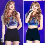 打底安全短褲🎀LISA同款褲子舞蹈BLACKPINK韓國女團安全跳舞高腰黑色A字打底短褲