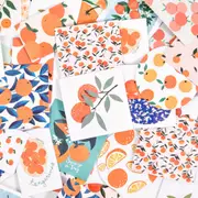 46Pcs/box Cute Orange Stickers Notebook Diary Stickers Scrapbooking DIY Decoration Stationery