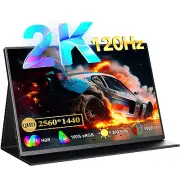 UPERFECT 15.6" 2K Portable Monitor 120Hz Gaming Monitor IPS Laptop PC Screen