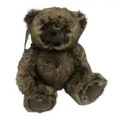 Hudson Park Collection Teddy Bear Frosted Faux Fur Brown 12″ Plush