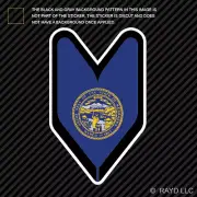Nebraska Driver Badge Sticker Die Cut Decal wakaba leaf soshinoya nebraskan NE