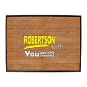 Sailing Robertson V1 Surname Thing - Funny Novelty Doormat Man Cave Floor mat