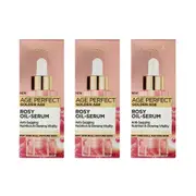 3 x L'Oreal Age Perfect Golden Age Rosy Oil Serum 30ml