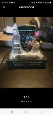 Rare Complete Vintage Zippo 1998, Summer 1998 Godzilla Limited Numbered