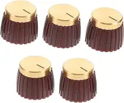 EXQUIMEUBLE Replacement Parts for Audio Equipment 5pcs Volume Control Knobs and Potentiometer Caps