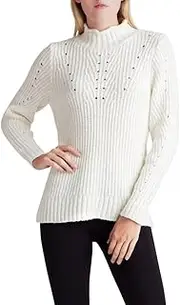 [Kensie] Women's Pointelle Turtleneck Sweater