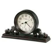 Howard Miller Bishop Table Clock, Worn Black (Red Undertone) - 645653