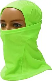 X AUTOHAUX Full Face Mask Polyester Face Cover Breathable,Sweat-wicking Fluorescent Green 1 Pcs