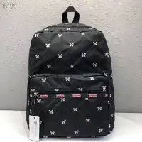 在飛比找Yahoo!奇摩拍賣優惠-LeSportsac 刺繡蝴蝶結 8266 旅行雙肩降落傘防