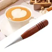 Cappuccino Espresso Art Needle Wooden Handle Cappuccino Decorating Needle