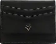 [John Varvatos] Men's Heritage Card Case, Black, Black, Heritage Card Case