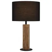 Chad Table Lamp, Wood, Black