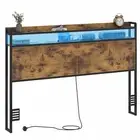 Ufurniture Double Headboard with Charging Station & LED Light Adjustable Height