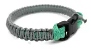 Paracord Bracelet 550 Mint/Grey Micro Cord U.S. Seller - Handmade