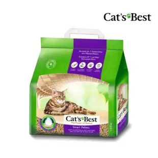【CAT’S BEST 凱優】特級無塵凝結木屑砂（紫標凝結型）10L/5kg*4包組(貓砂、木屑砂)