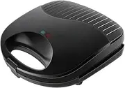 Sandwich Maker, Waffle Iron, Omelet and Turnover Maker with Non-stick Detachable Plates, LED Indicator Lights, Cool Touch Handle, Anti-Skid Feet, Easy to Clean - Black