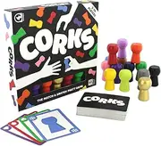Ginger Fox | Corks | Fun Action Card Game of Speed and Elimination | Match and Snatch to Win! | 3-14 Players, Ages 6+