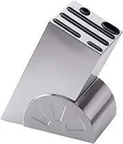 Stainless Steel Knife Block Kitchen Knife Holder Wooden Knife Holder for 6 Knives Storage Kitchen Organization