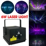 Rainbow DMX DJ stage lighting Disco RGB Animation Beam ILDA Scan 6W Laser Light