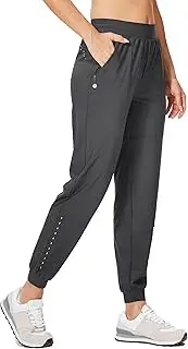 [WILLIT] Women's Athletic Joggers Pants Running Workout Quick Dry Pants Lightweight with Zipper Pockets