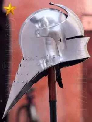 Medieval Knight Helmet Wearable German Sallet Steel Armor Helmet