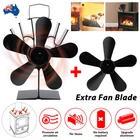 Wood Heater Fan Heat Powered Self-Powered Heater Fireplace Burner Stove Fan Eco
