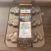 Nordic Ware skull Cake Pan NEW Makes 6 Cakes